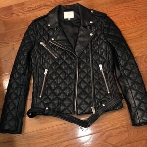 IRO Leather Quilted Jacket — Like new — Black